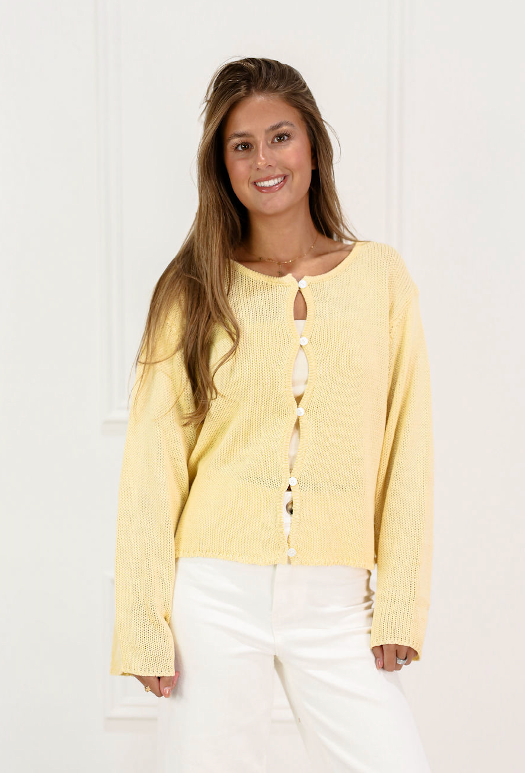 Morgan Cardigan Yellow