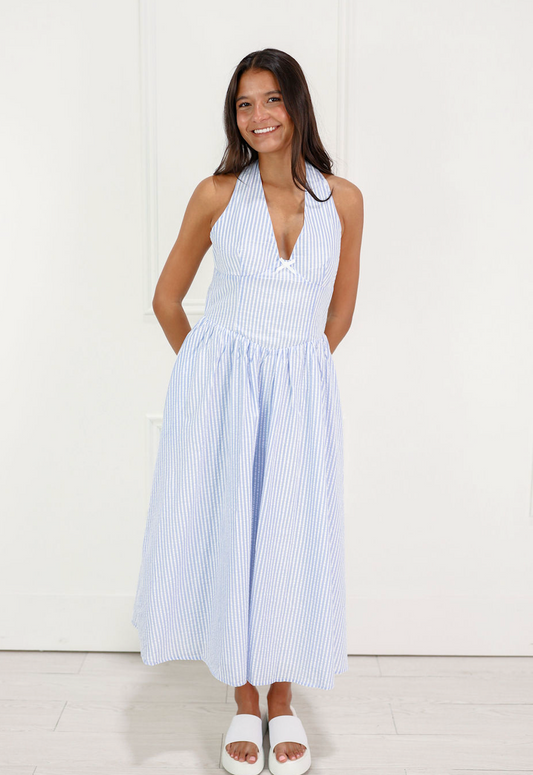 Sophia Halter Neck Midi Dress
