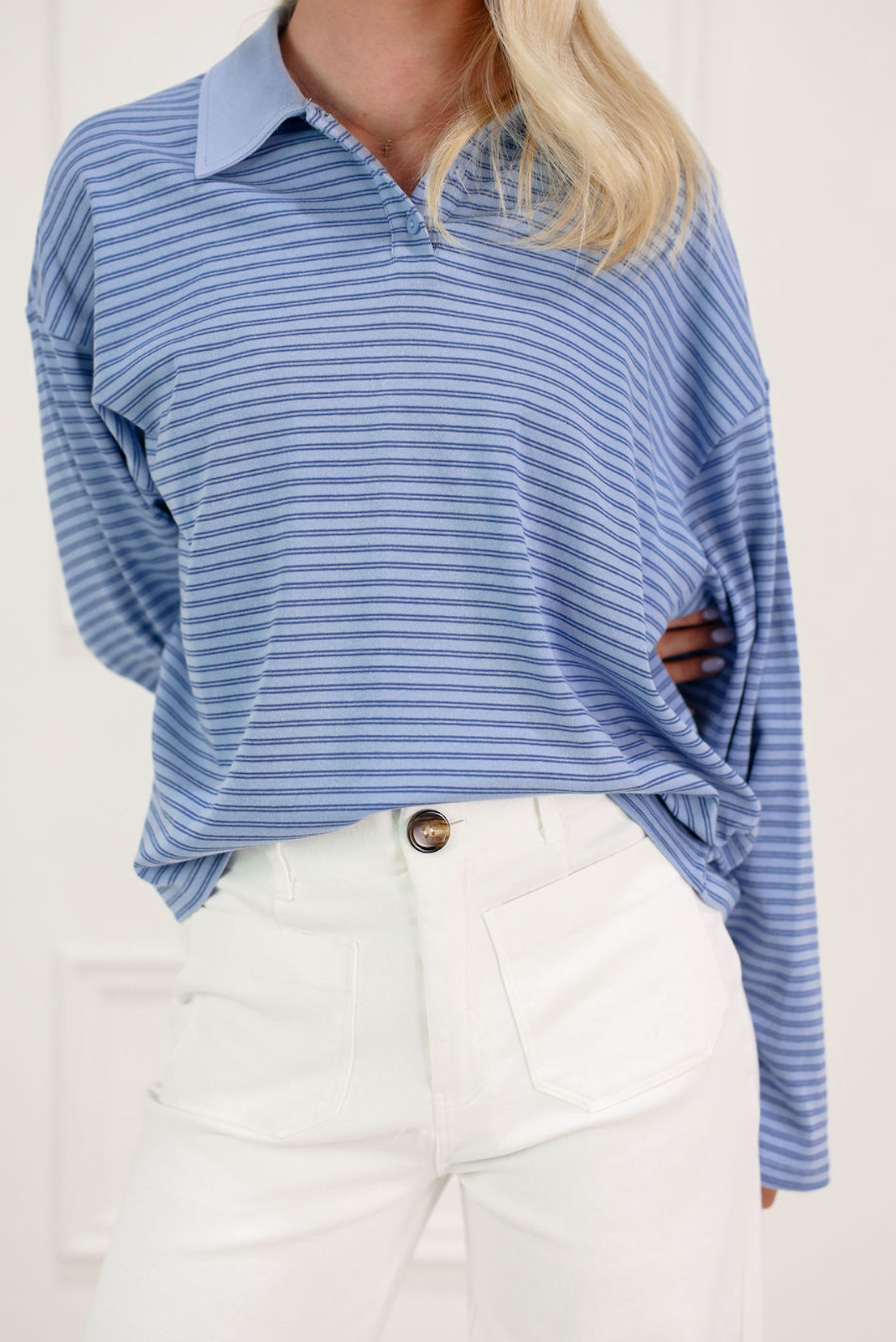 Honey Rugby Top Blue