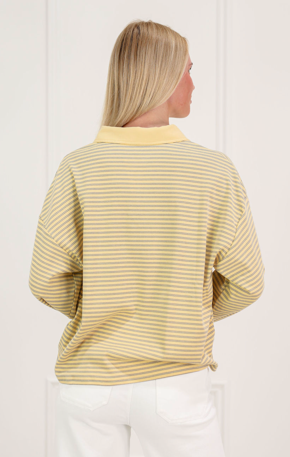 Honey Rugby Top Yellow - Clothe Boutique
