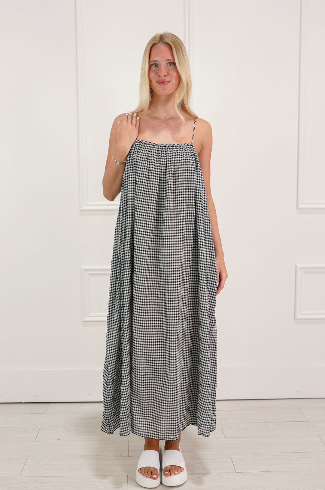 Dori Checker Maxi Dress