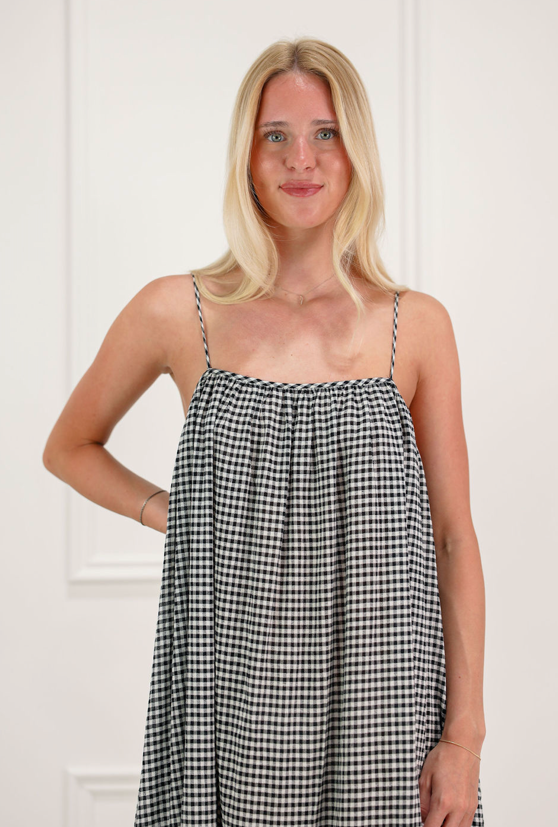 Dori Checker Maxi Dress