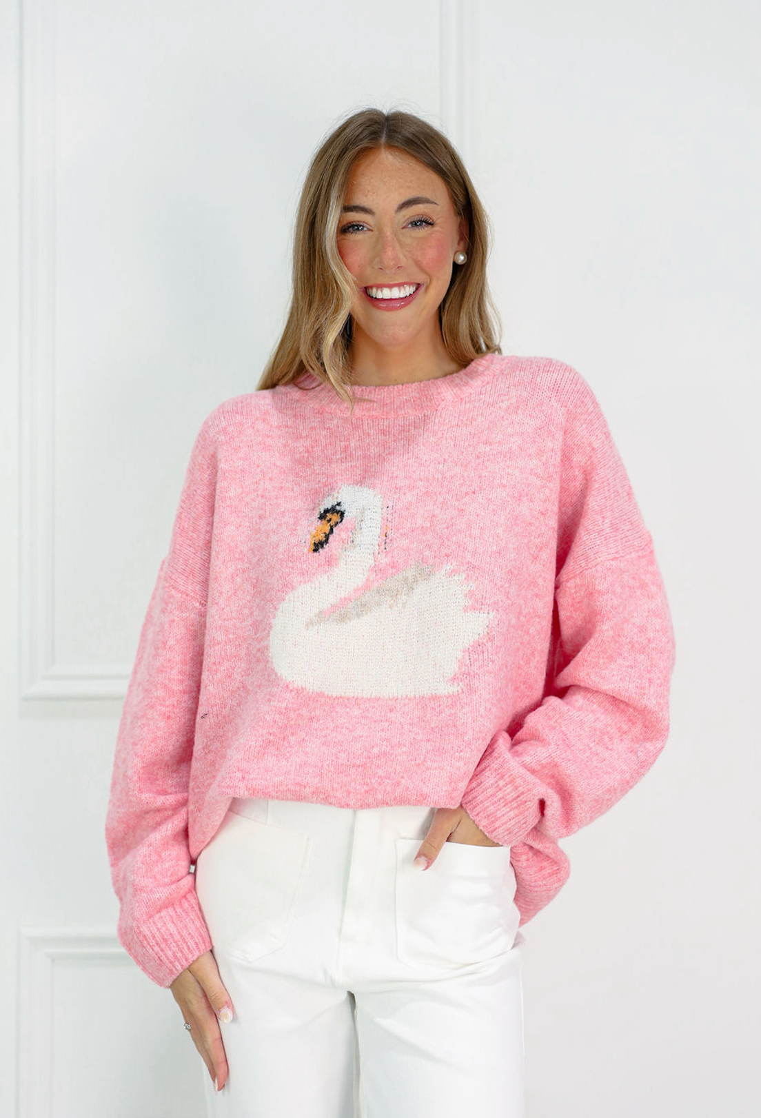 Pink Swan Sweater