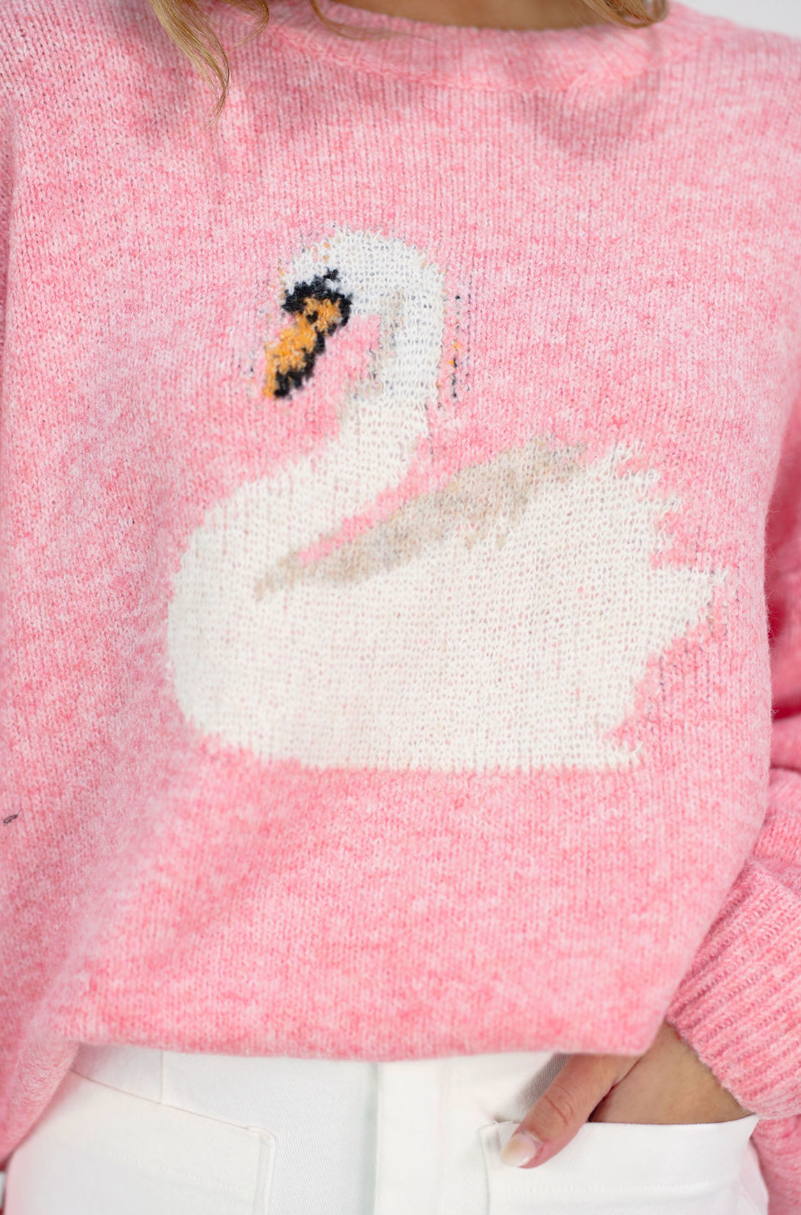Pink Swan Sweater
