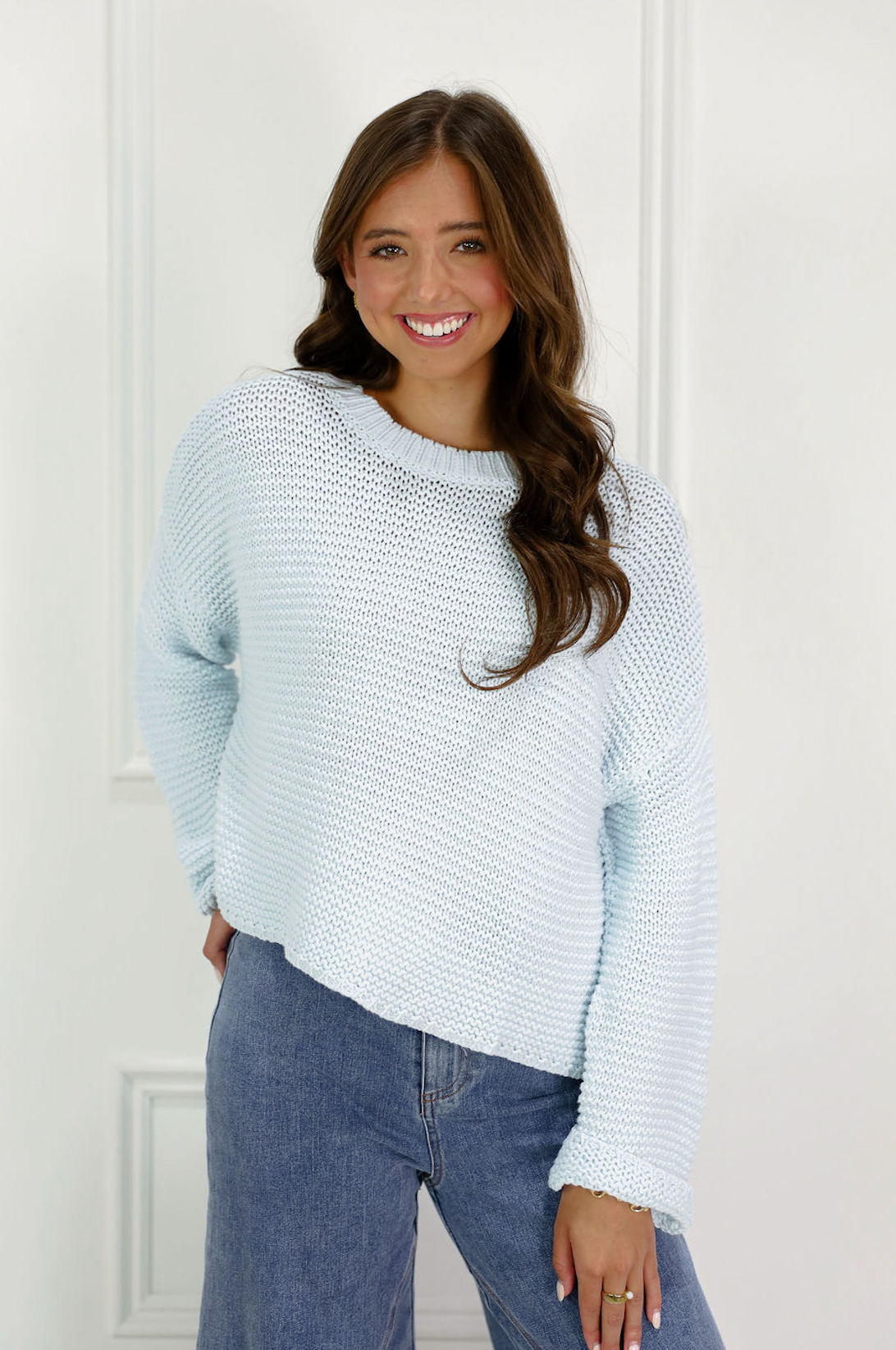 Ribbed Crewneck Sweater Mint