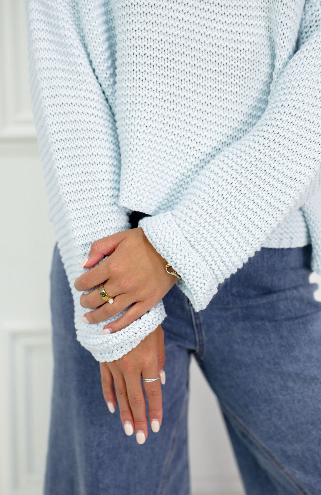 Ribbed Crewneck Sweater Mint