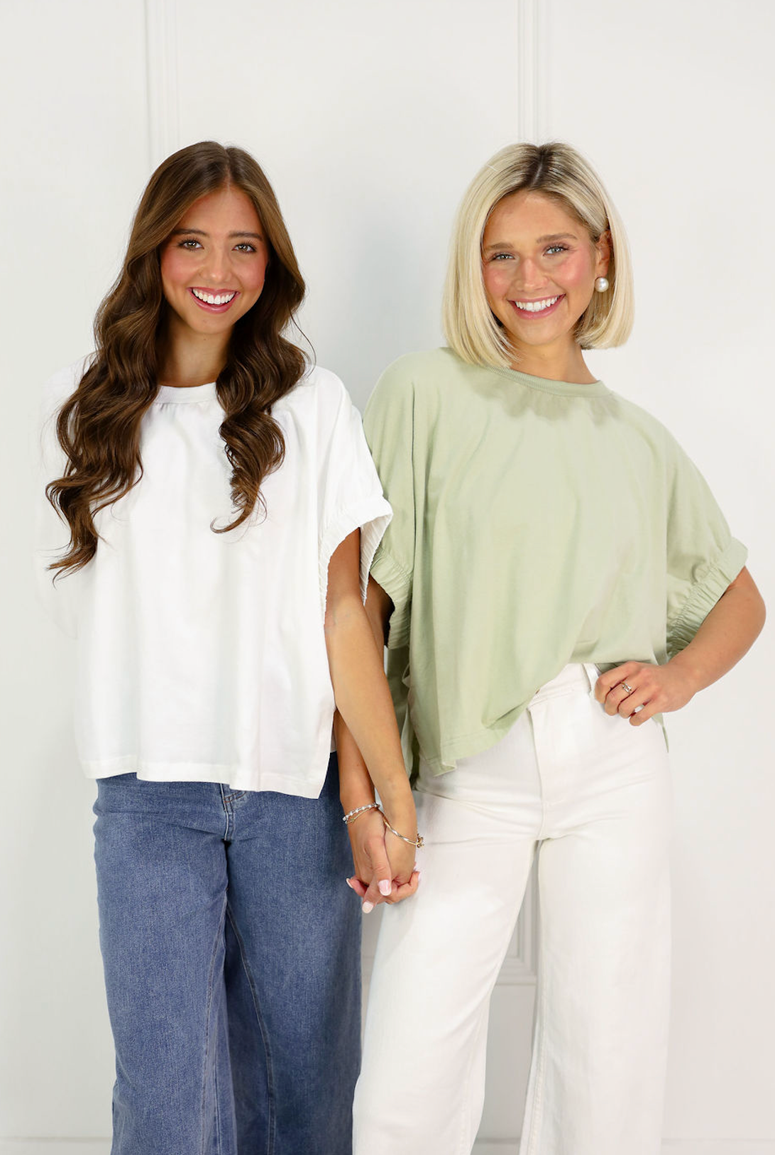 Oversized Cuff Top White