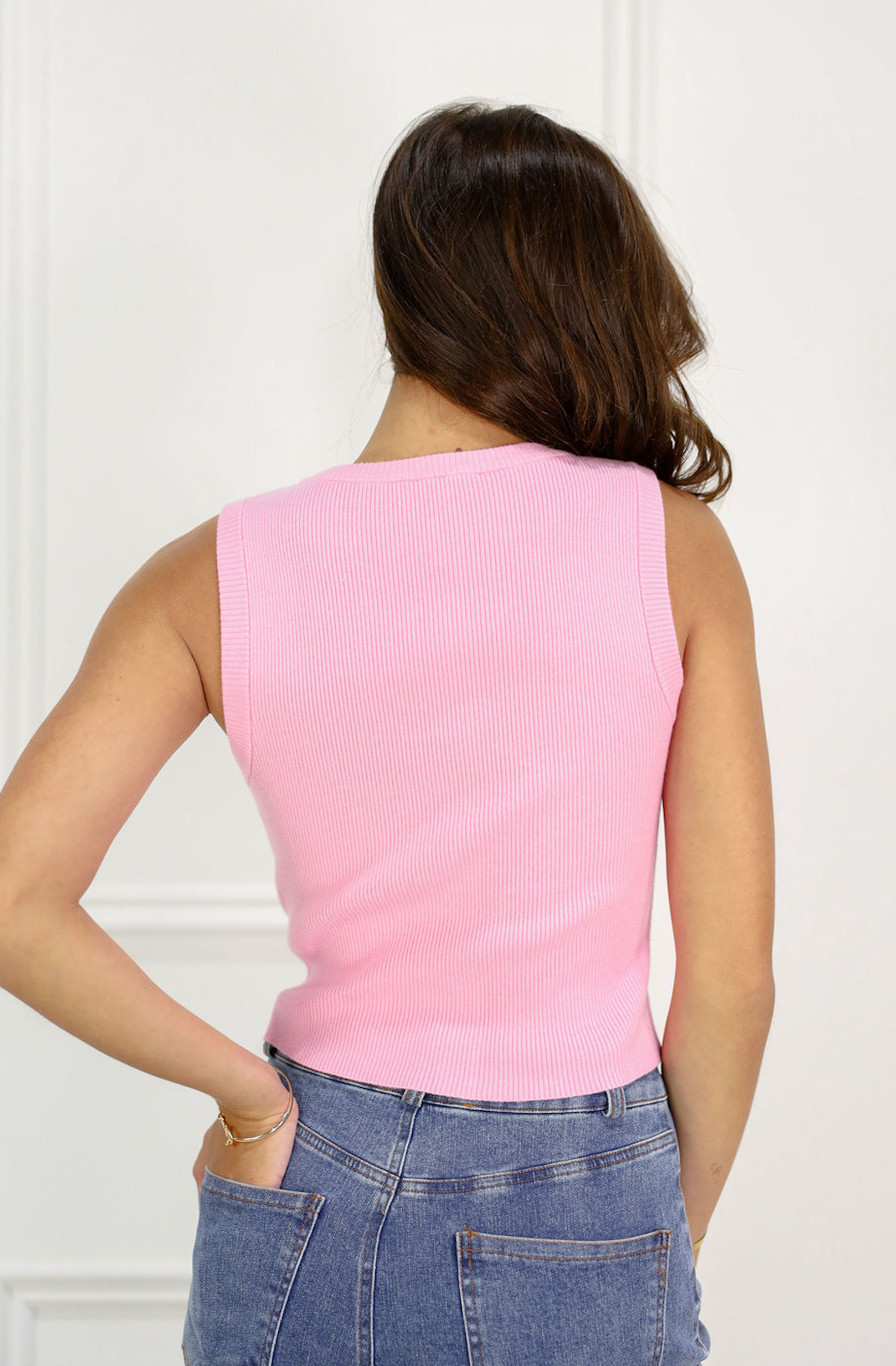 Ribbed Knit Tank Pink