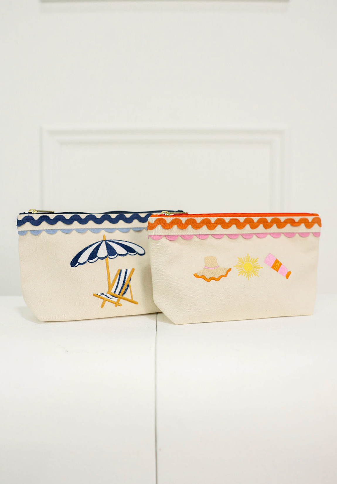 Poppy Zip Pouch Blue