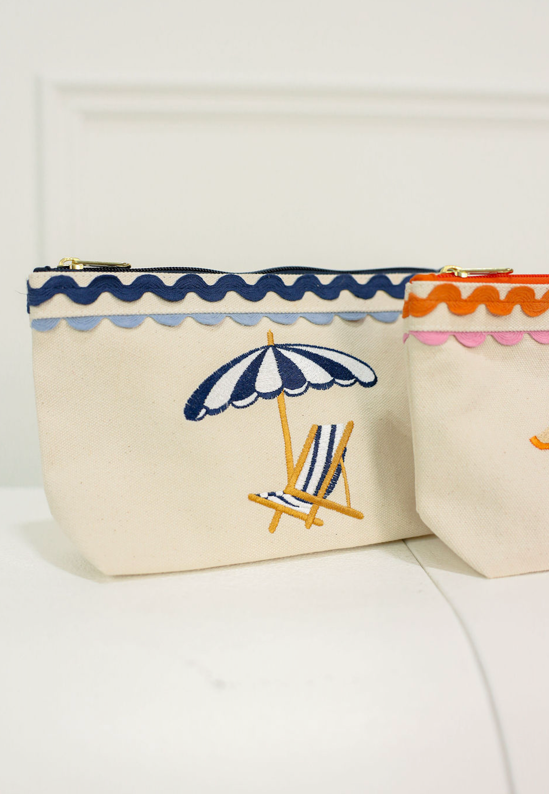 Poppy Zip Pouch Blue