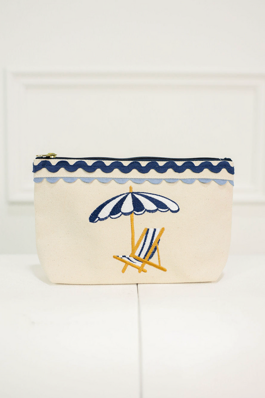 Poppy Zip Pouch Blue