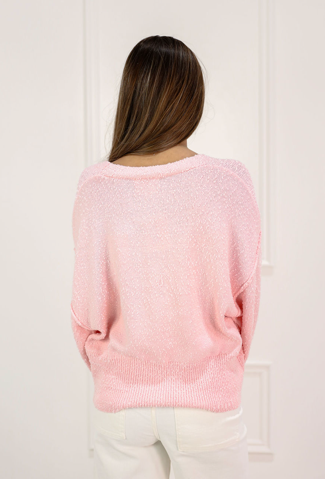 Soft Pink Buttons Cardigan