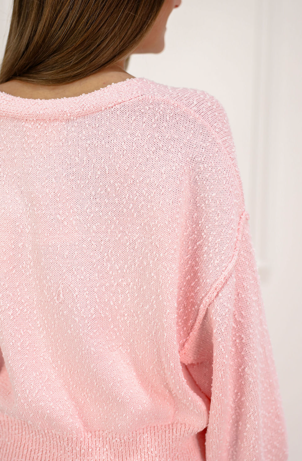 Soft Pink Buttons Cardigan