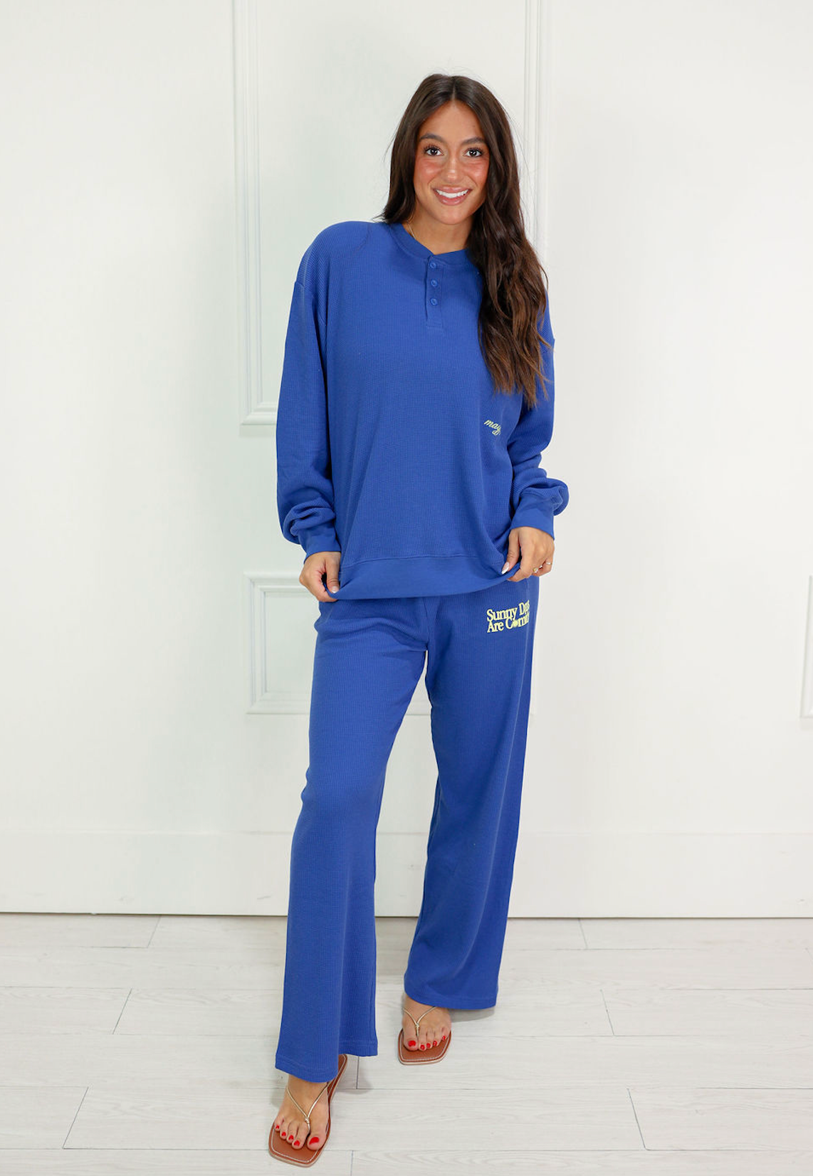 Sunny Days Waffle Sweatpants