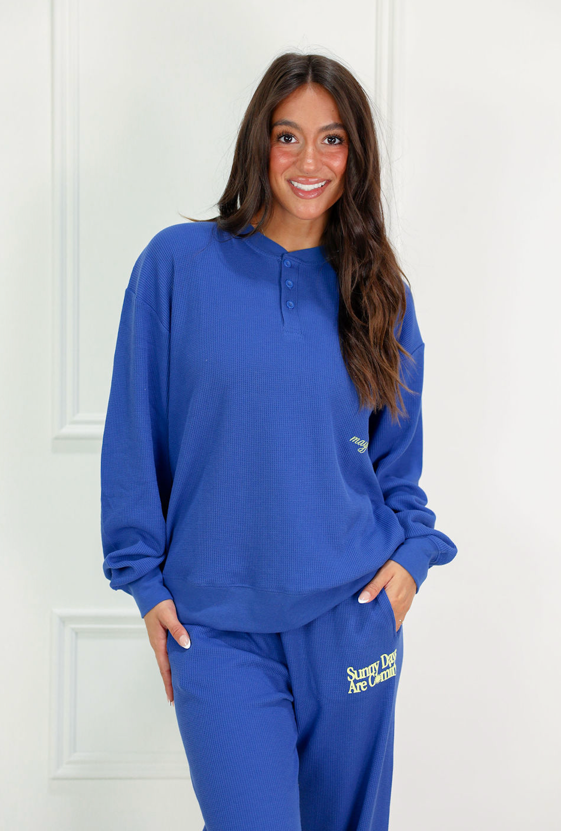 Sunny Days Waffle Crewneck