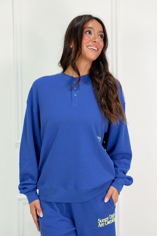 Sunny Days Waffle Crewneck