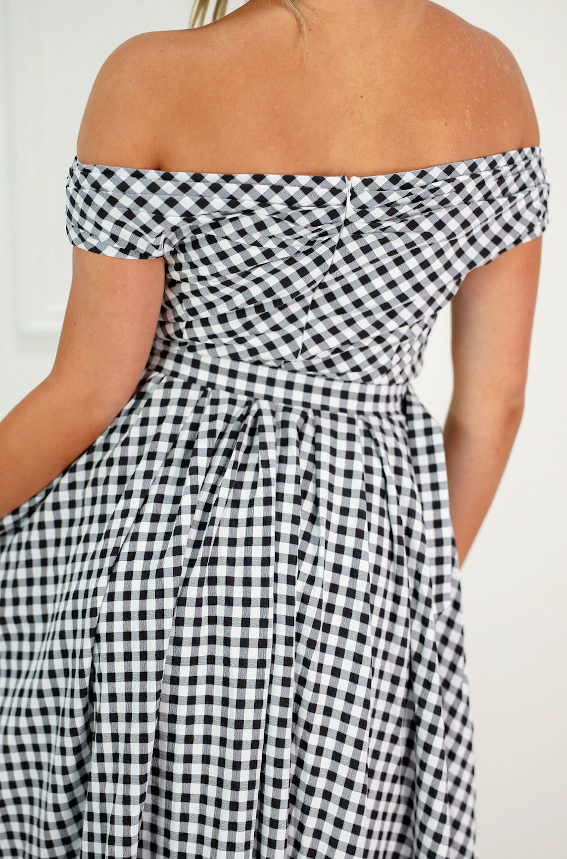Gingham Belted Midi Dress