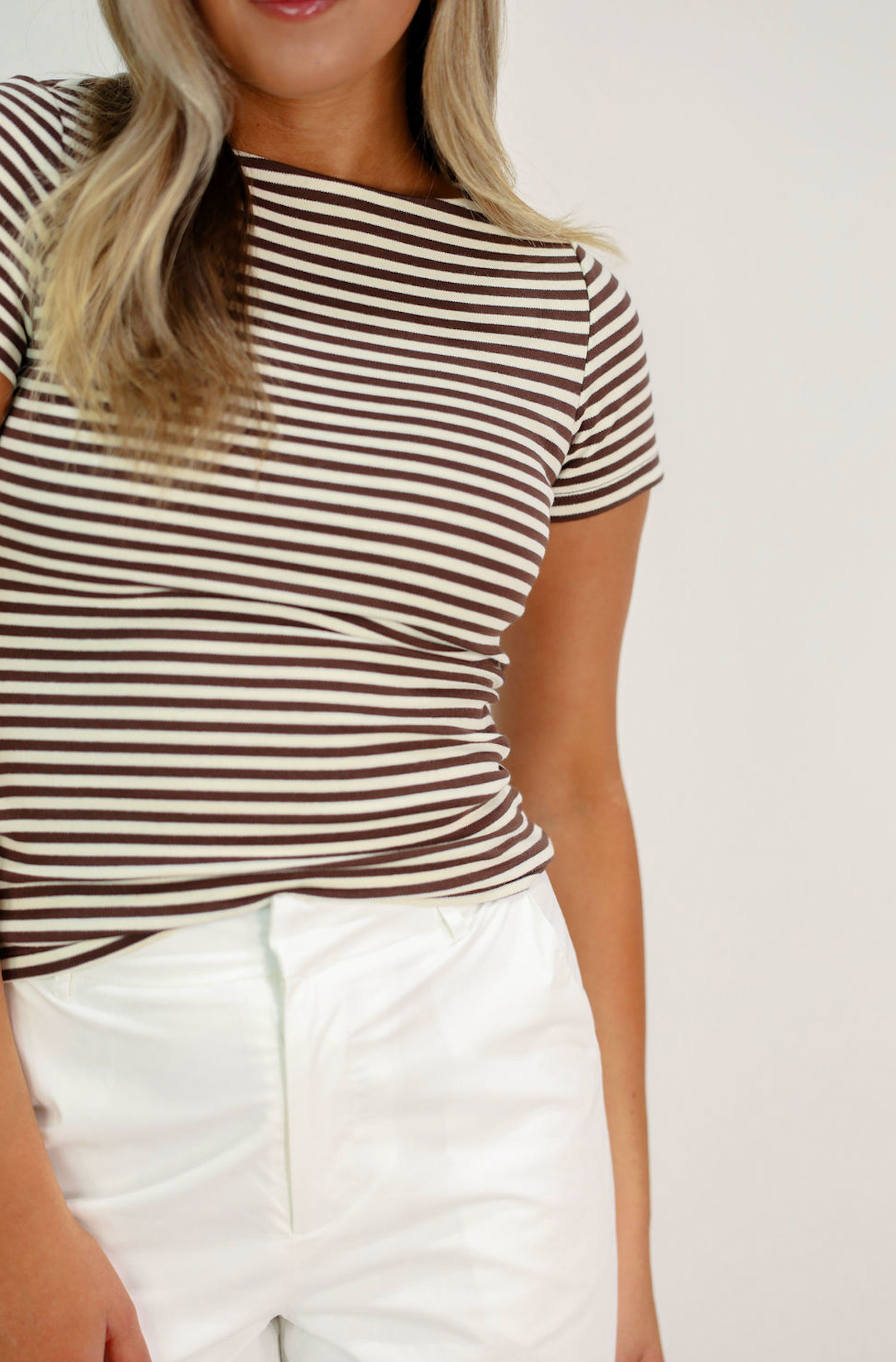 Wendy Stripe Shirt Brown/Cream