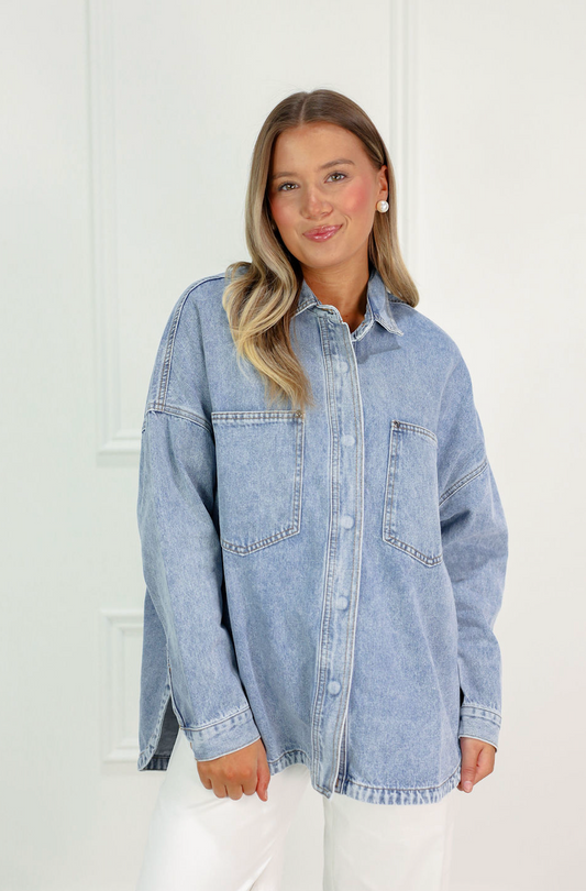 Denim 2 Pocket Oversized Shirt