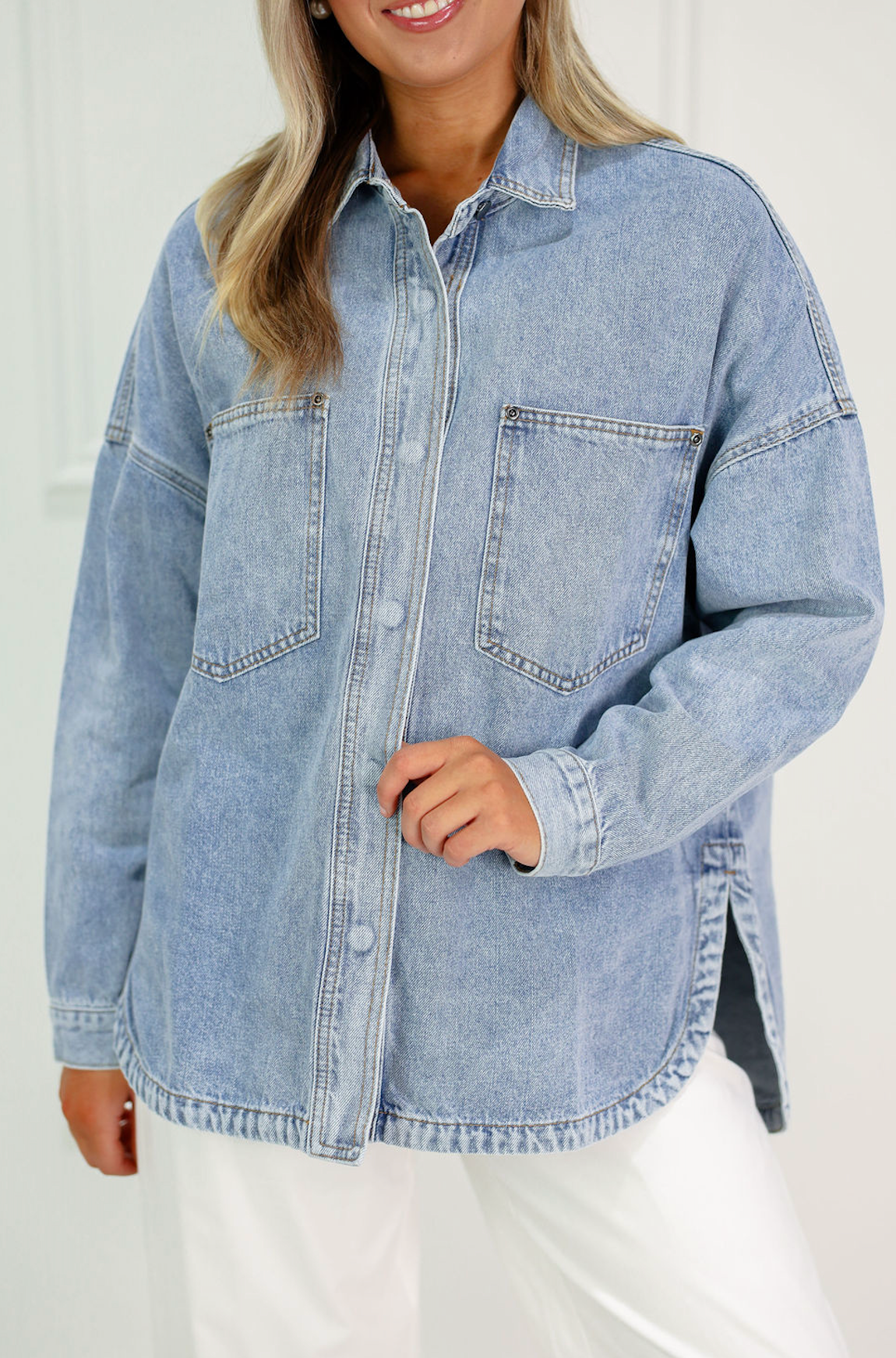 Denim 2 Pocket Oversized Shirt