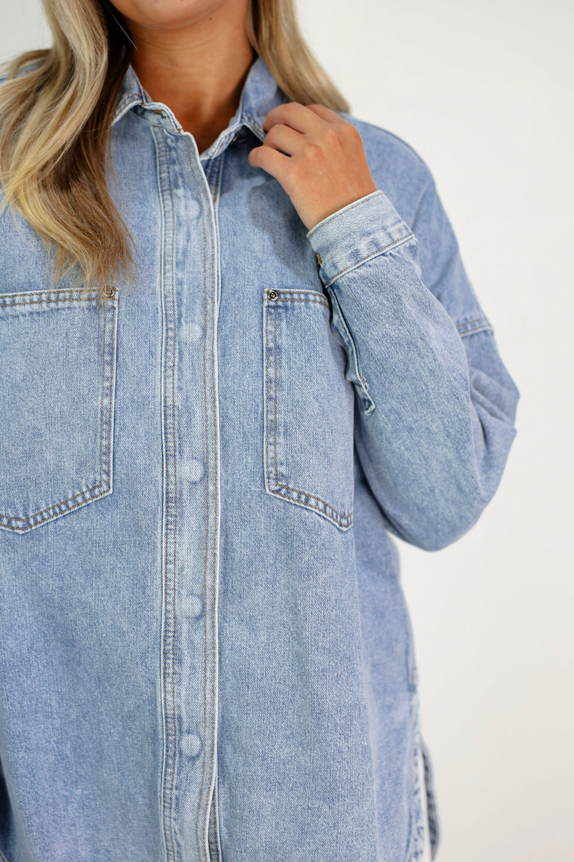 Denim 2 Pocket Oversized Shirt