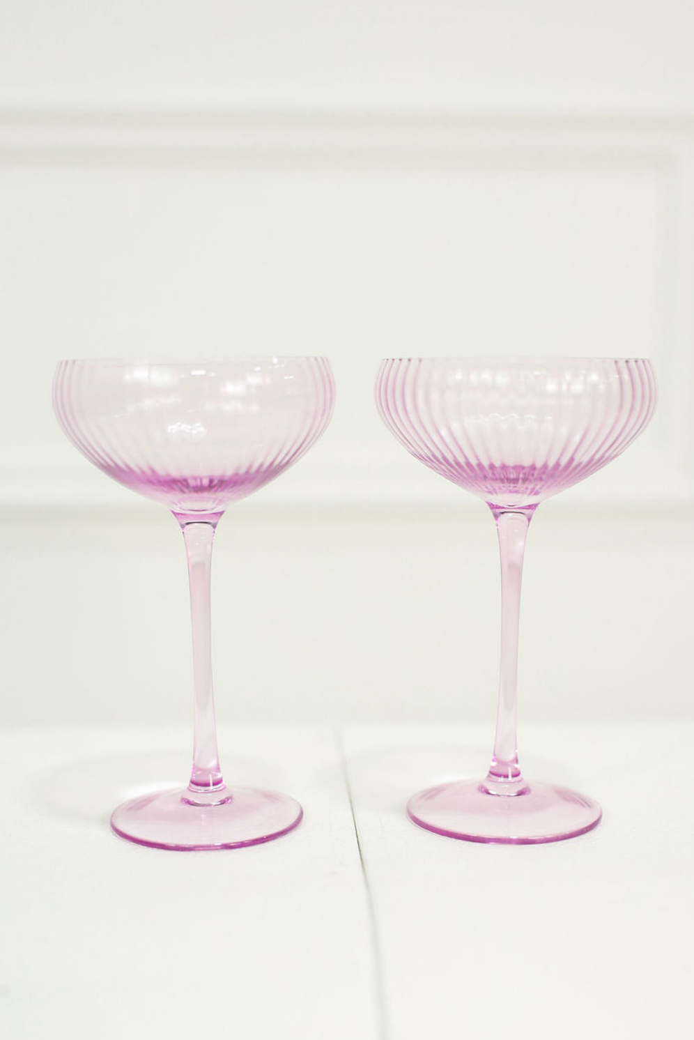 Lou Coupe Glasses Set Of 2 Lilac