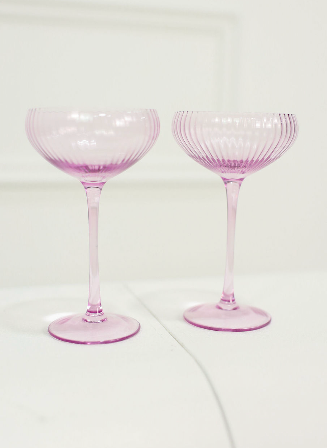 Lou Coupe Glasses Set Of 2 Lilac
