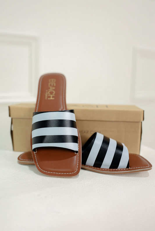 Matisse Bali Black Stripe Sandals