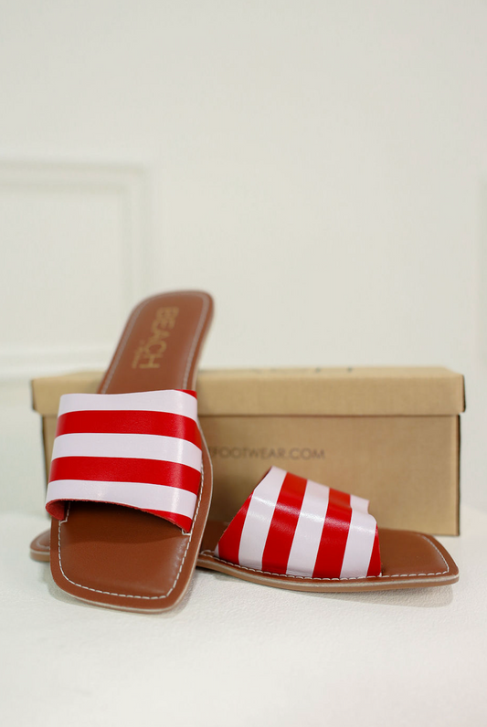 Matisse Bali Red Stripe Sandals