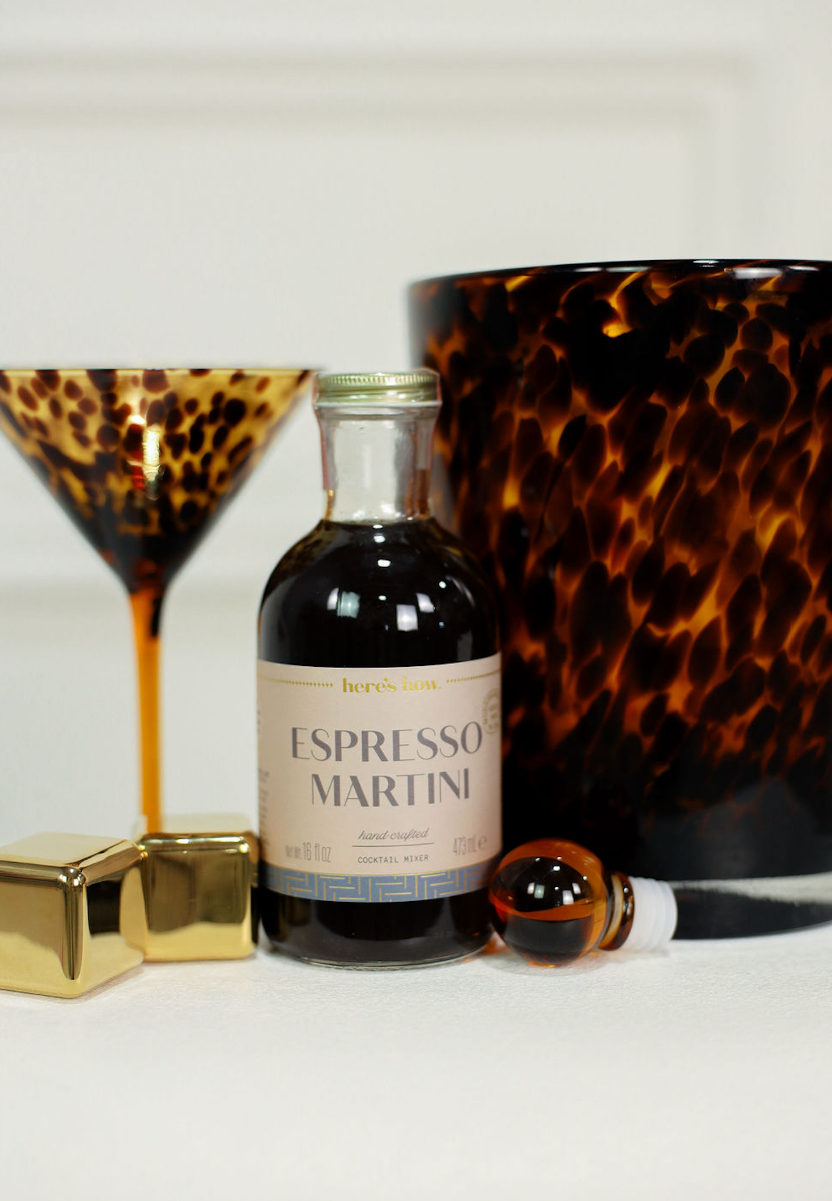 Tortoise Martini Glass