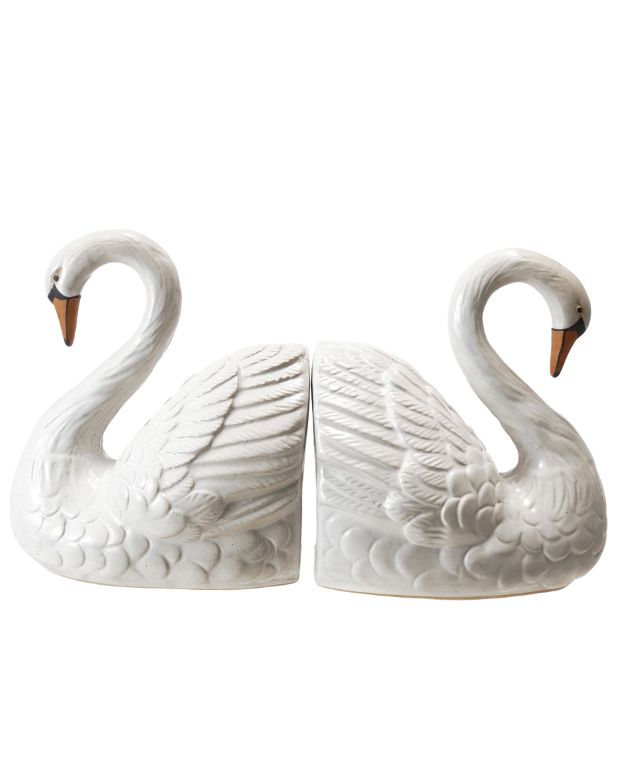 Swan Shaped Bookends