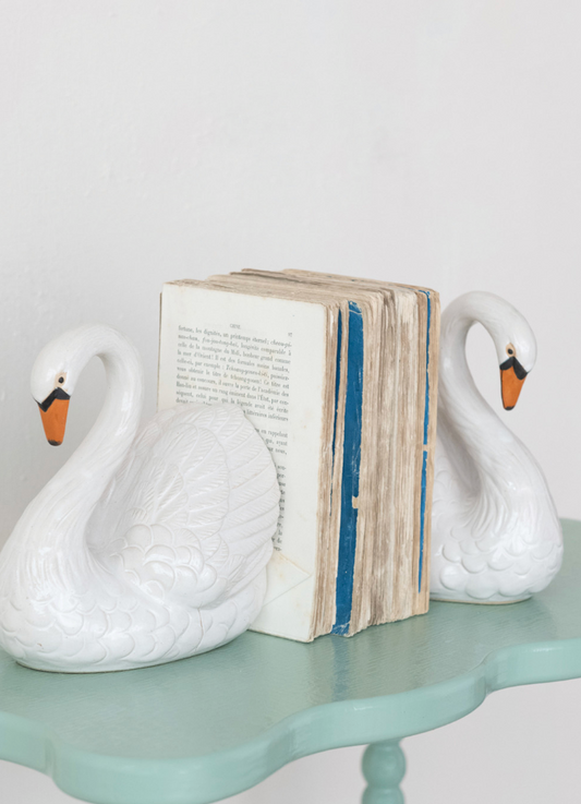 Swan Shaped Bookends
