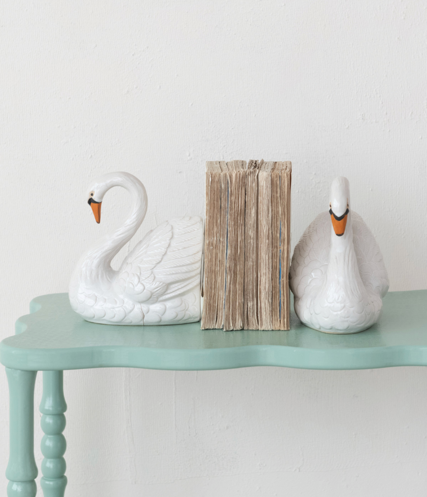 Swan Shaped Bookends