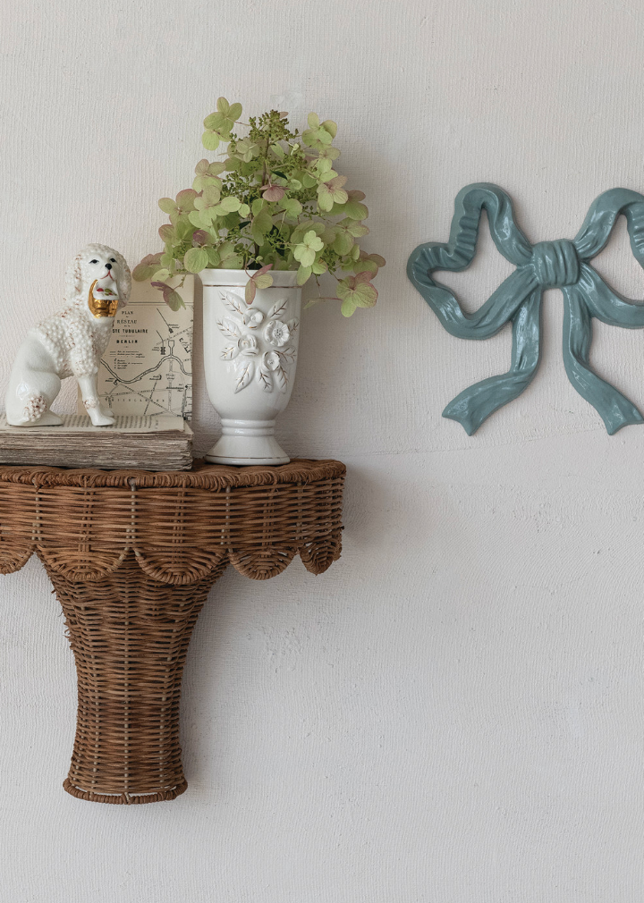 Cast Iron Blue Bow
