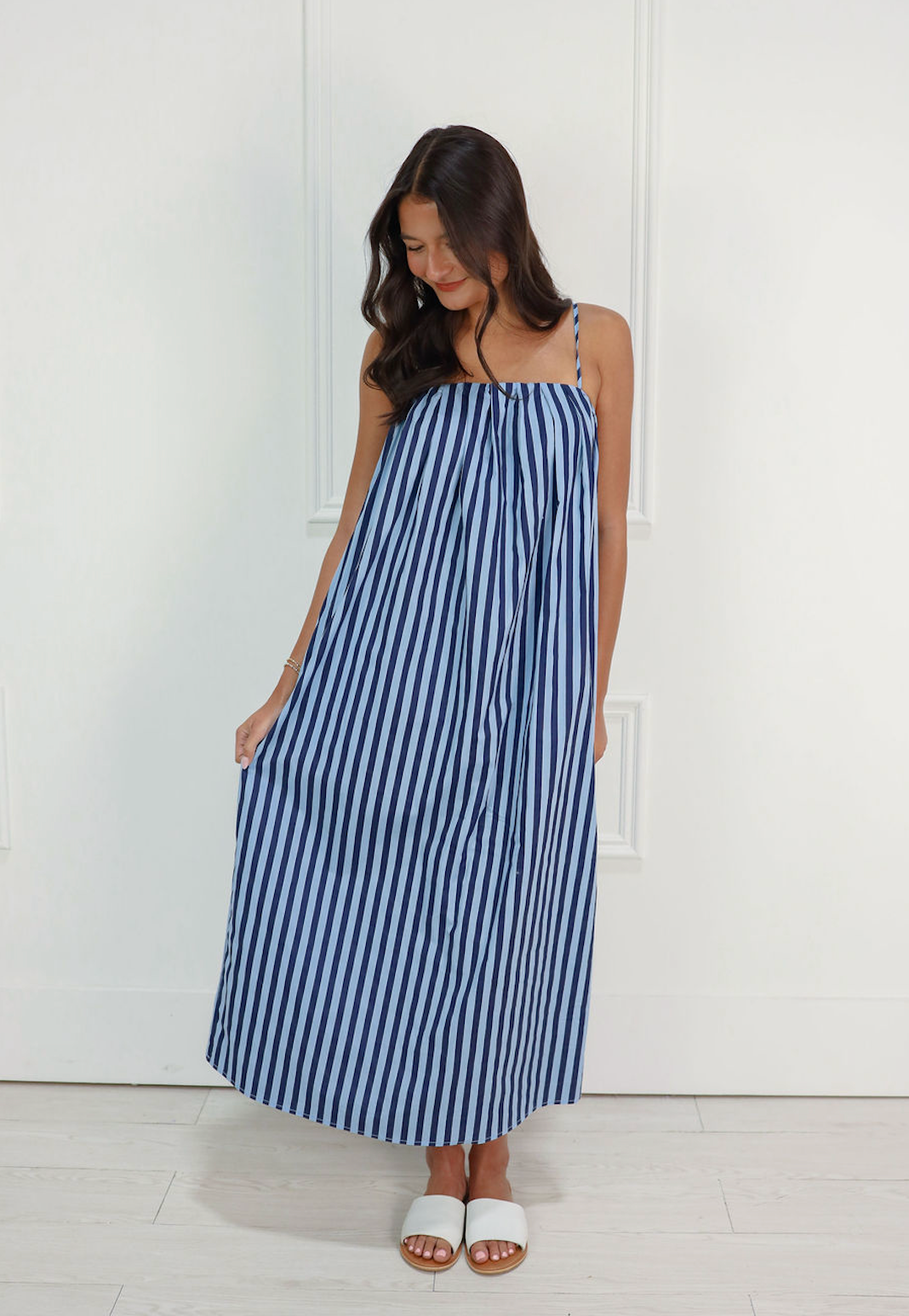 Striped Midi Dress Blue/Navy