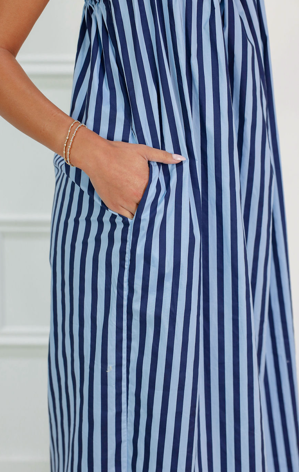 Striped Midi Dress Blue/Navy