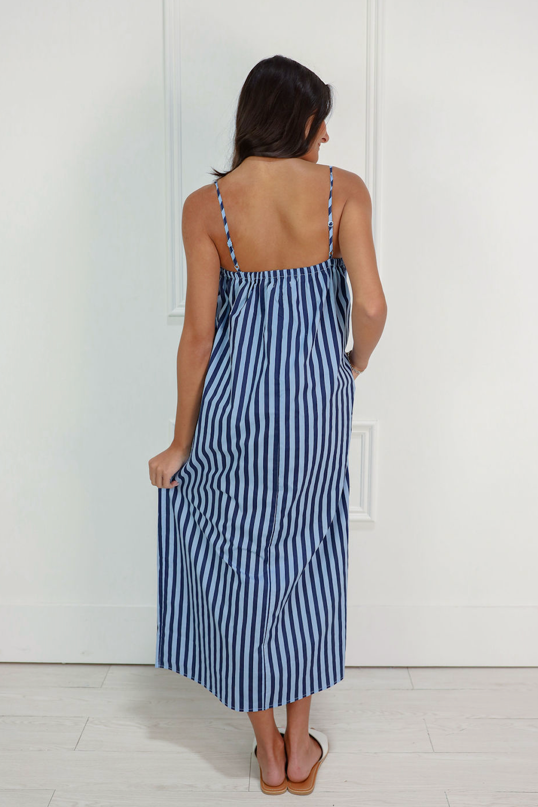 Striped Midi Dress Blue/Navy