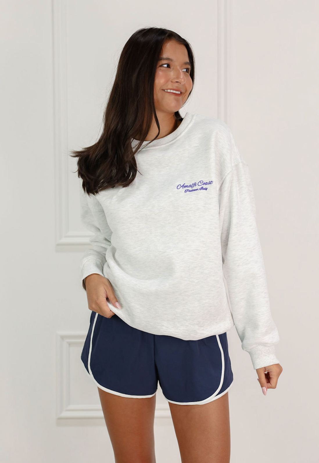 Amalfi Coast Graphic Sweatshirt Grey
