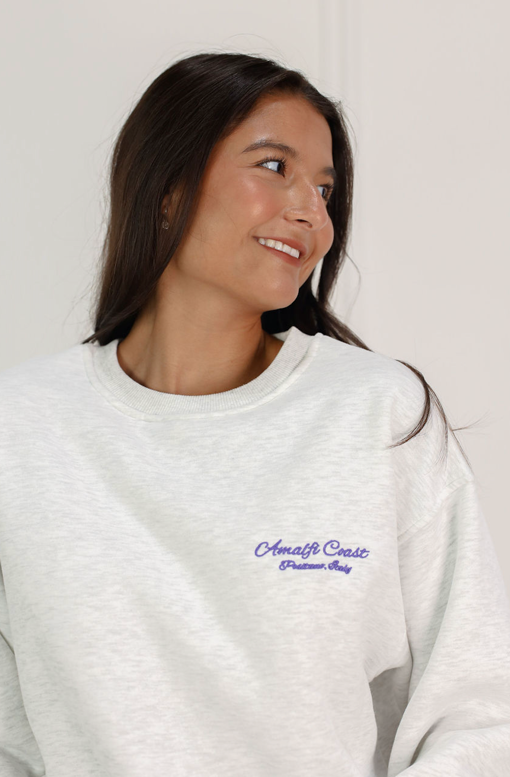 Amalfi Coast Graphic Sweatshirt Grey