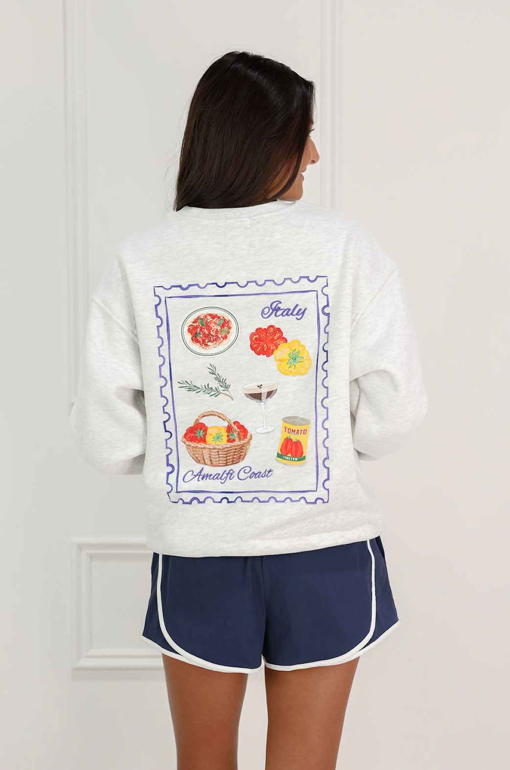 Amalfi Coast Graphic Sweatshirt Grey