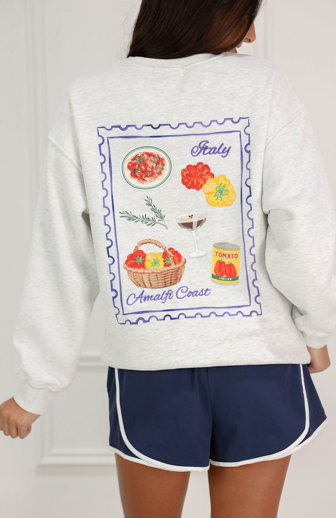 Amalfi Coast Graphic Sweatshirt Grey