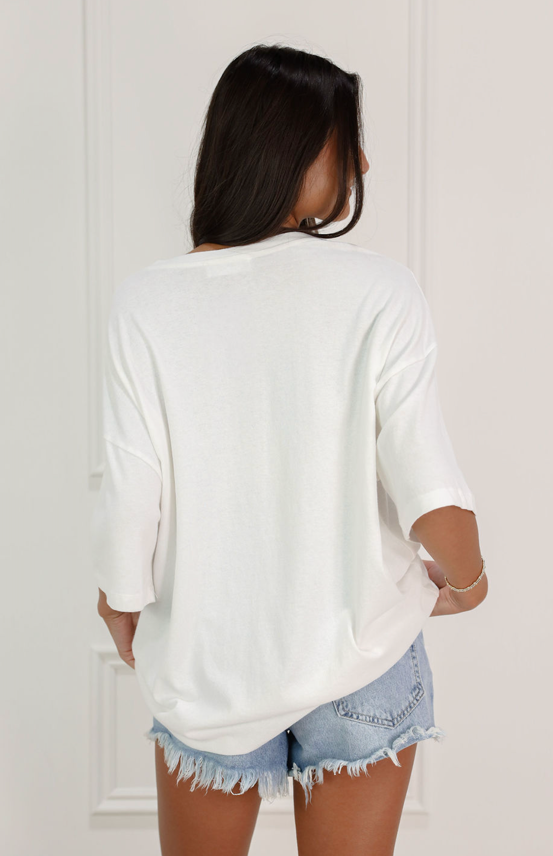 Varsity V-neck T-shirt White