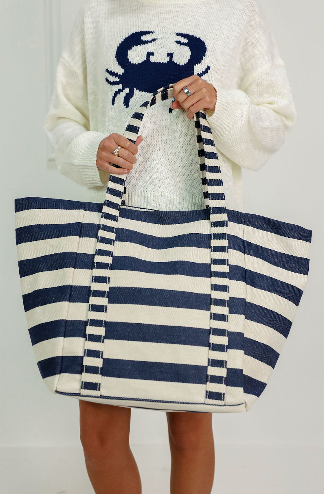 Sailor Navy Stripe Tote