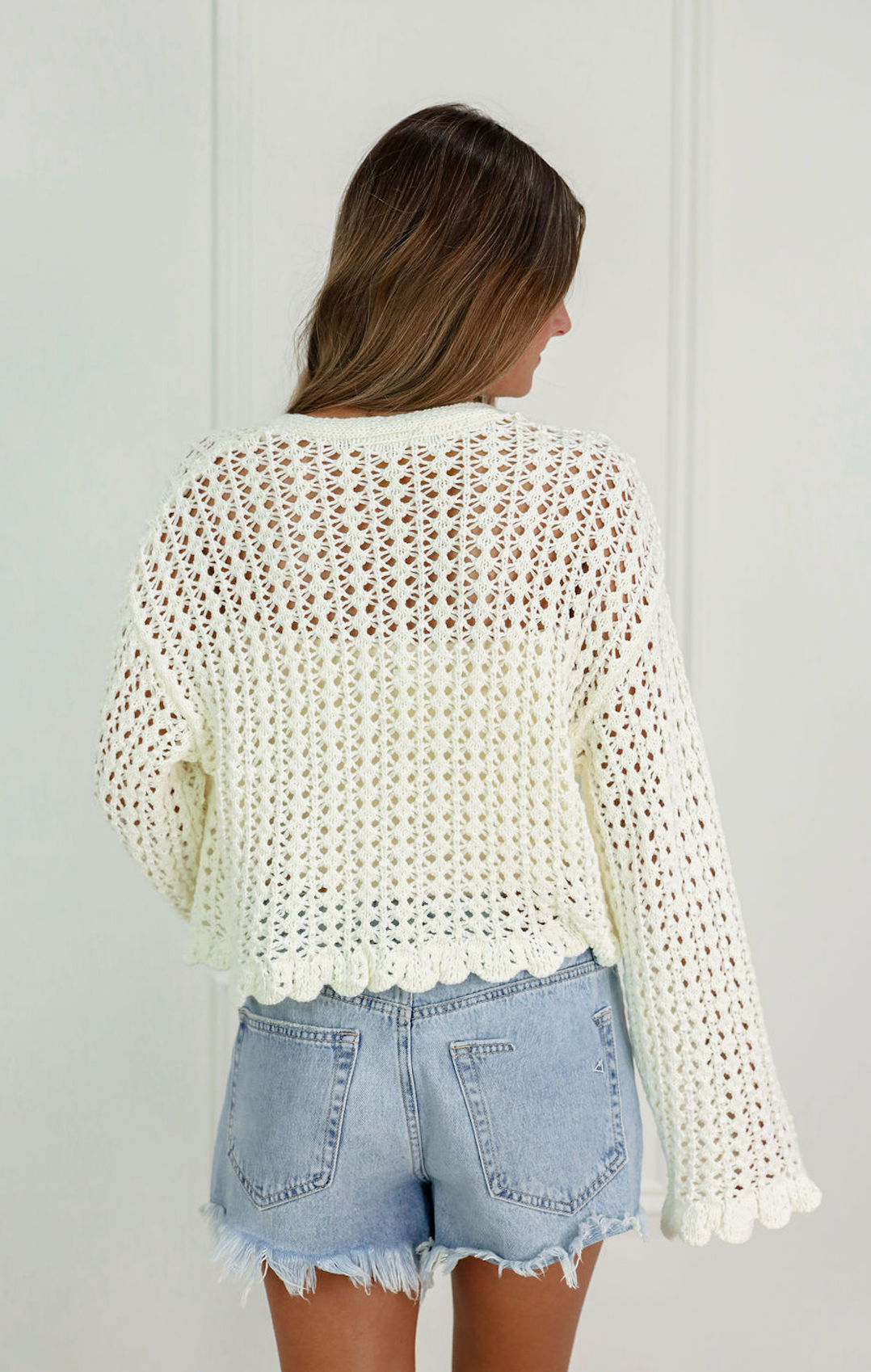 Ruffled Detail Cardigan