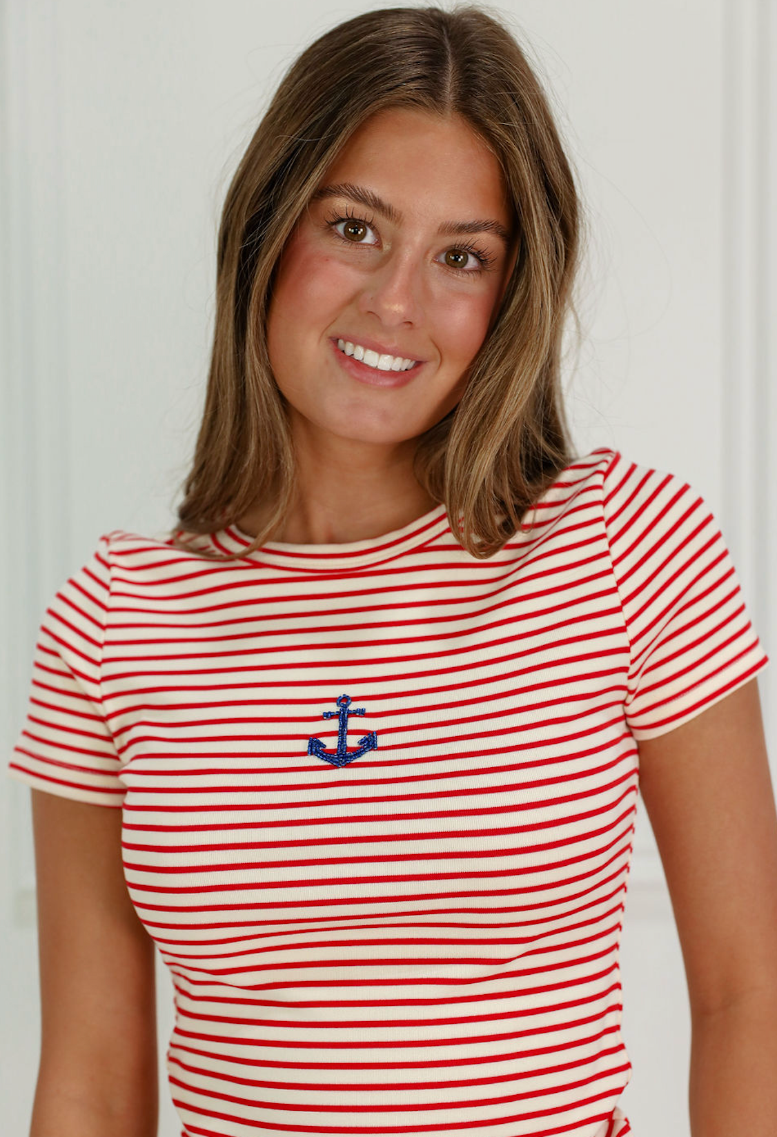 Red Stripe Anchor T-shirt