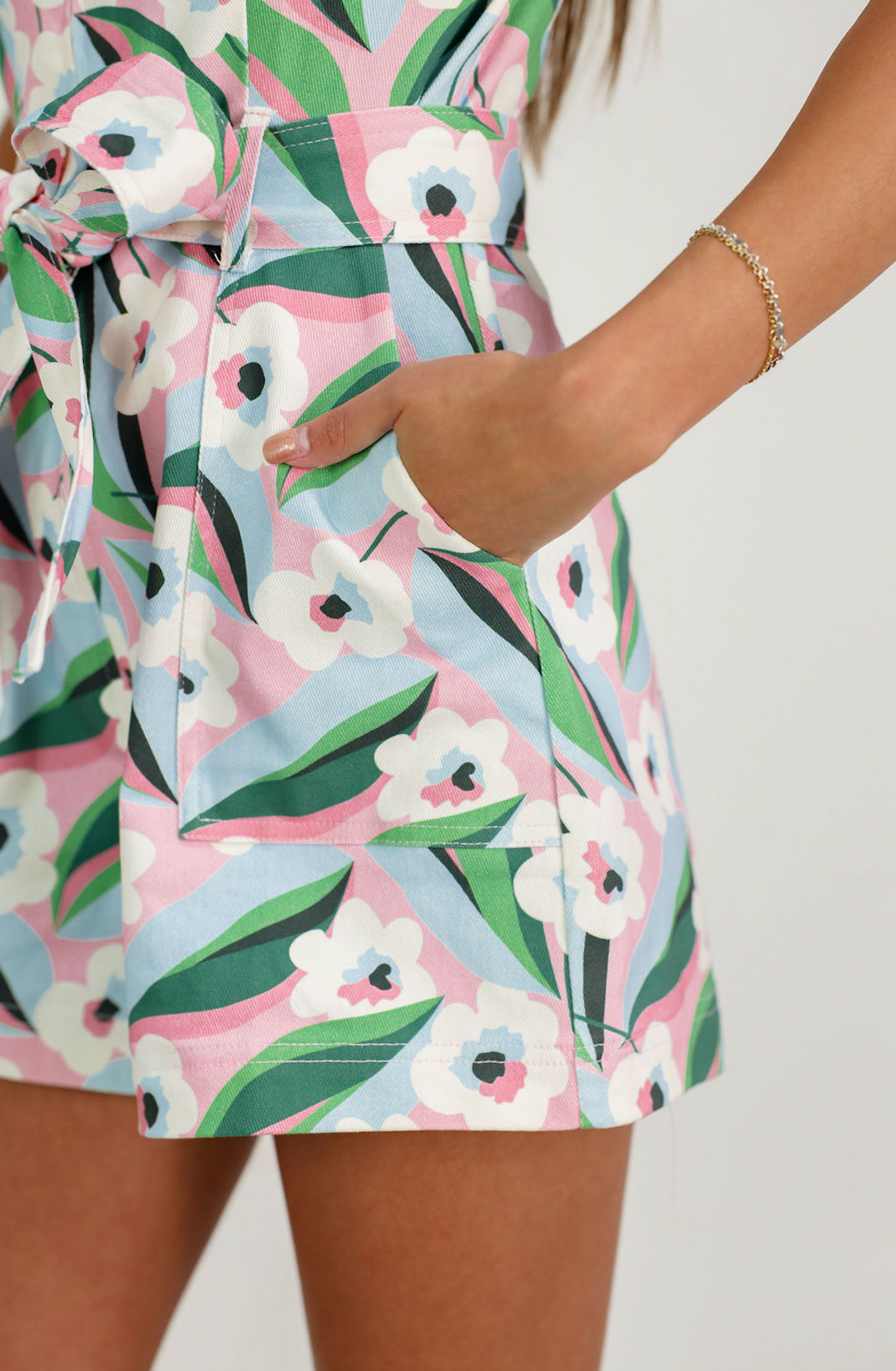 Gia Floral Zip Up Romper