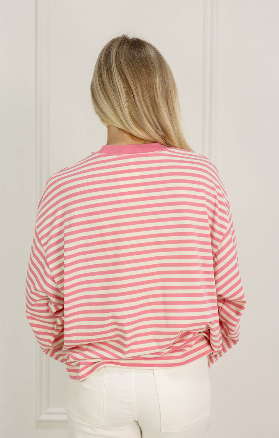 Stripe Long Sleeve Top Pink