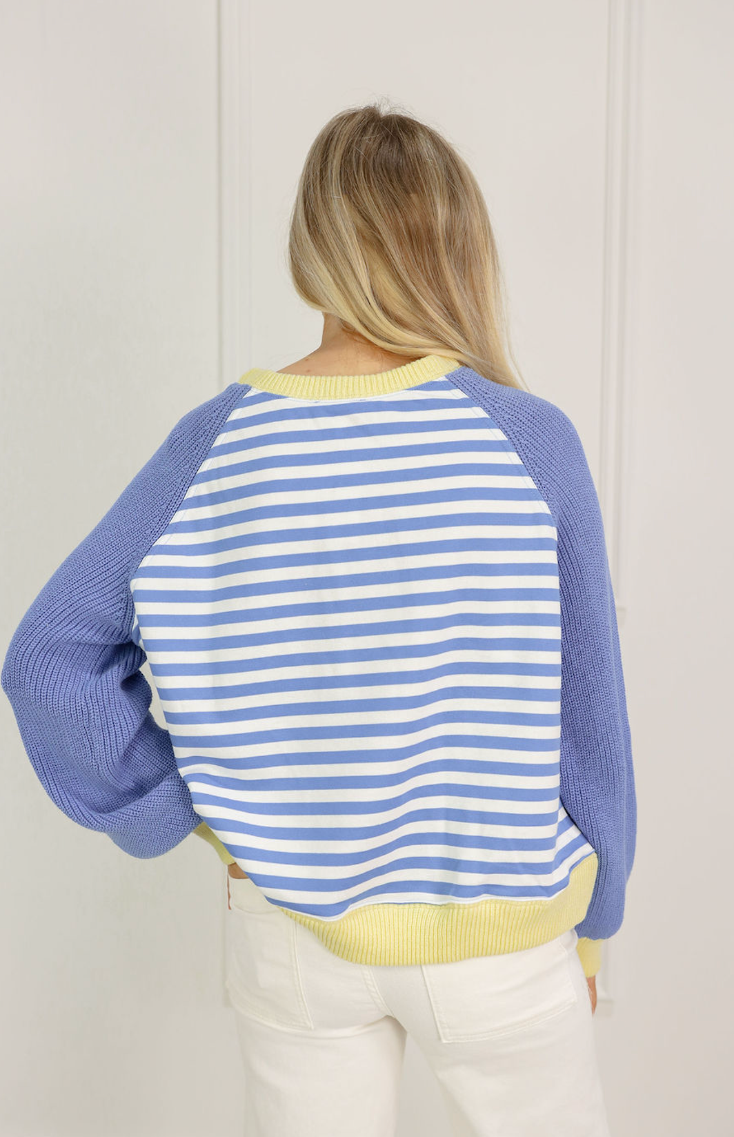 Blue/Yellow Stripe Pullover Sweater