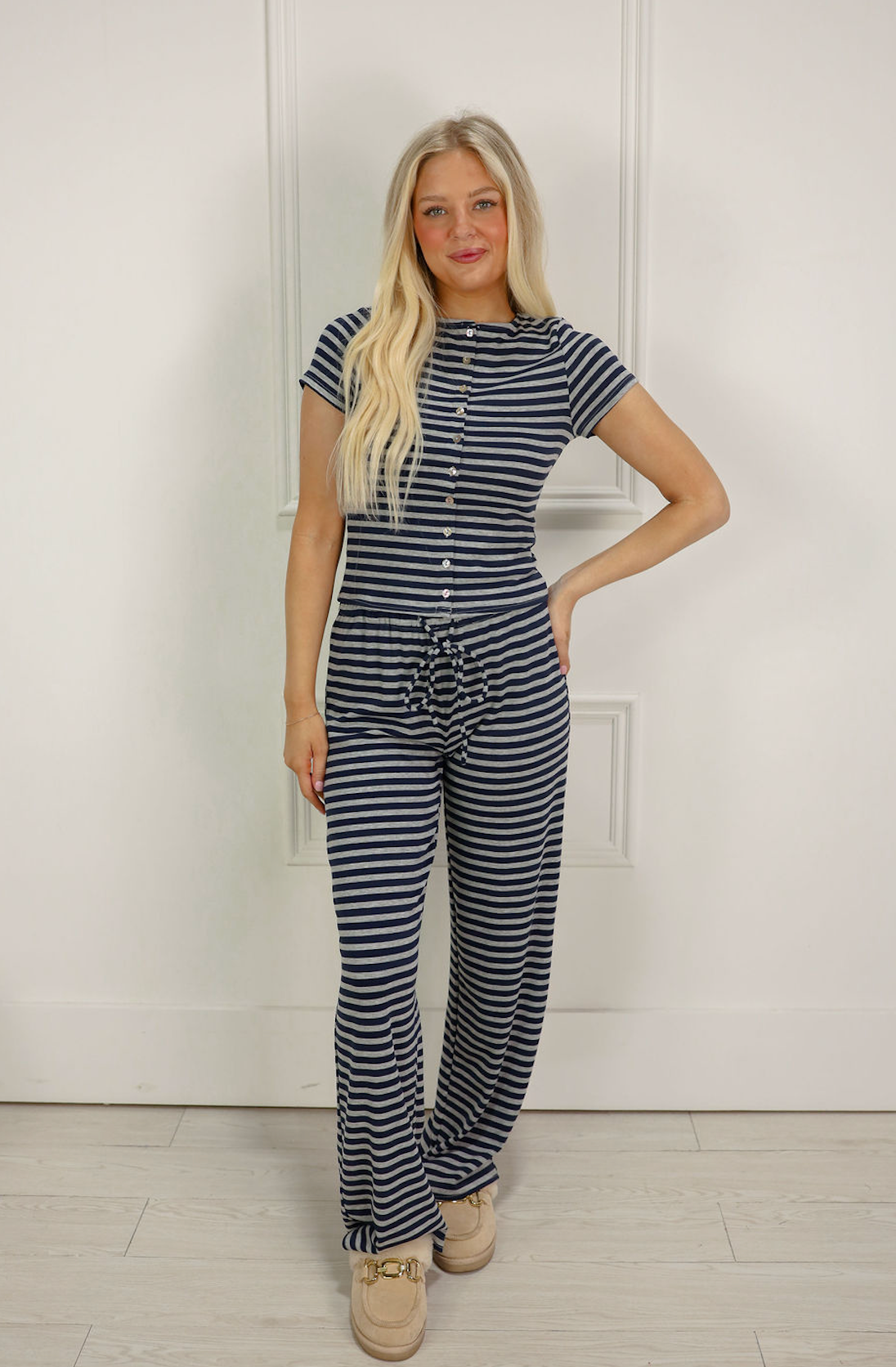 Ronnie Stripe Top & Pants Set of 2