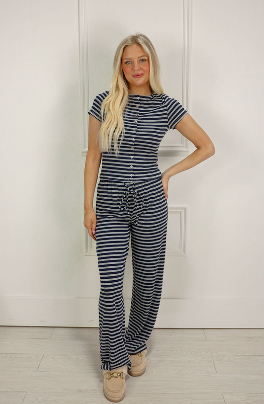 Ronnie Stripe Top & Pants Set of 2